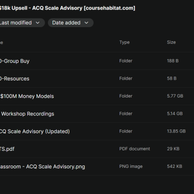 Alex Hormozi $18k Upsell – ACQ Scale Advisory