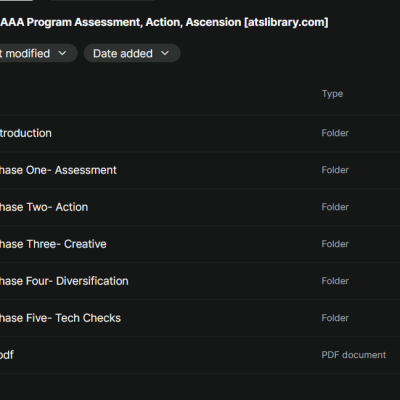 Andrew Foxwell – AAA Program: Assessment, Action, Ascension