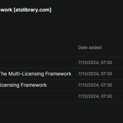 Bob Serling – Multi-Licensing Framework