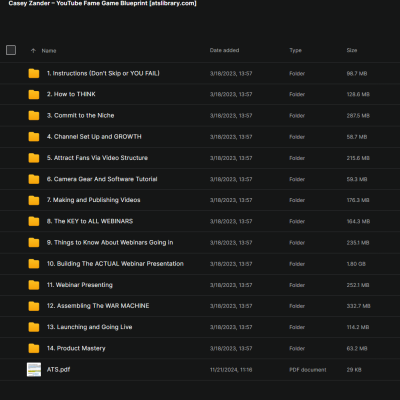 Casey Zander – YouTube Fame Game Blueprint
