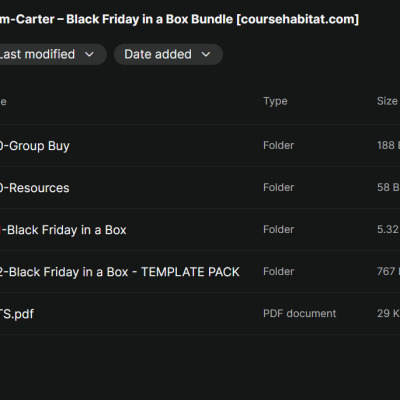 Gemma Bonham-Carter – Black Friday in a Box Bundle