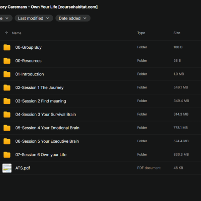 Gregory Caremans – Own Your Life