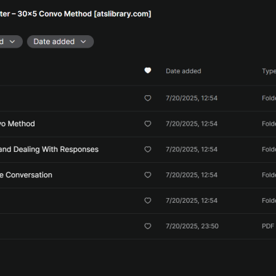 James Foster – 30×5 Convo Method