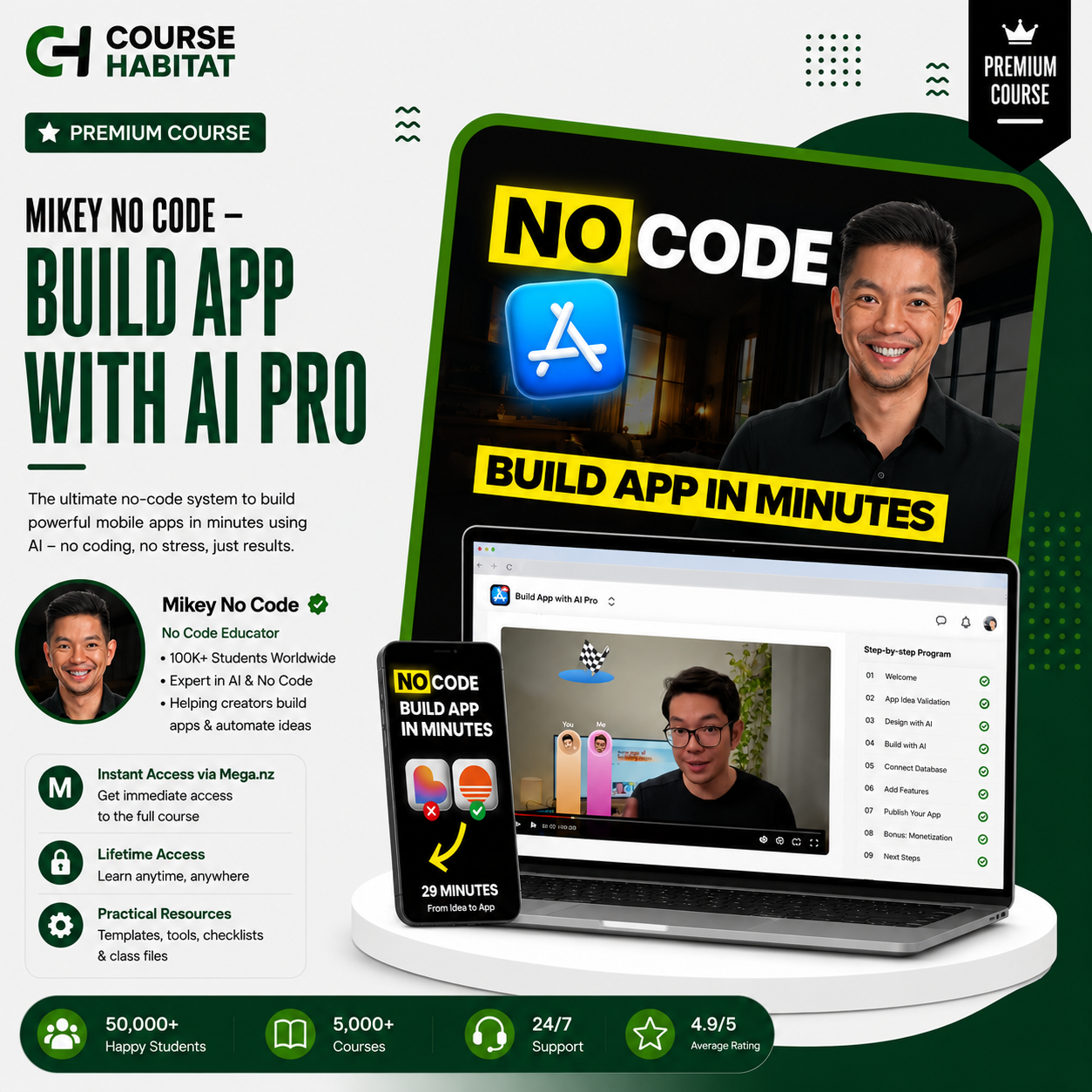 Mikey No Code – Build App with AI Pro