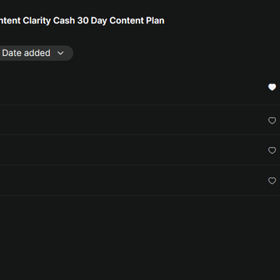 Morgan Alexis – Content Clarity Cash 30 Day Content Plan