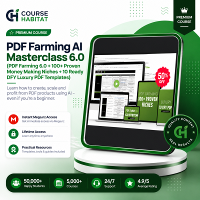 PDF Farming AI Masterclass 6.0 [PDF Farming 6.0 + 100+ Proven Money Making Niches + 10 Ready DFY Luxury PDF Templates)