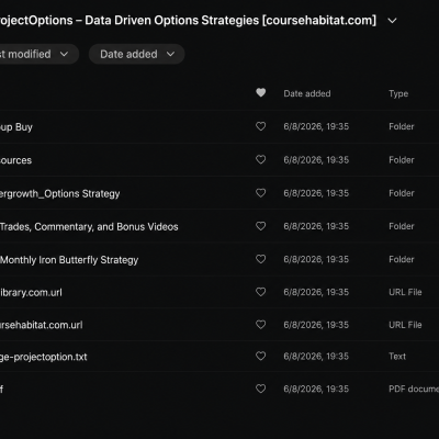 projectfinance – Data-Driven Options Strategies