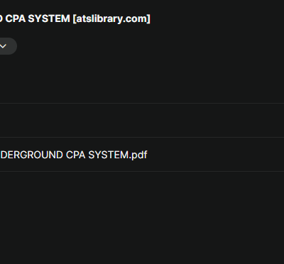 RED CPA FORMULA – UNTAPPED UNDERGROUND CPA SYSTEM