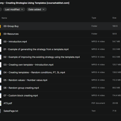 SQ Academy – Creating Strategies Using Templates