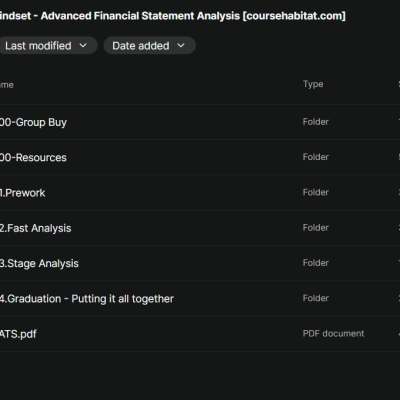 Self-Paced Course – Advanced Financial Statements Analysis 2024