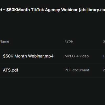 Serge Gatari – $50K/Month TikTok Agency Webinar