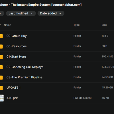 Tyson Zahner – The Instant Empire System