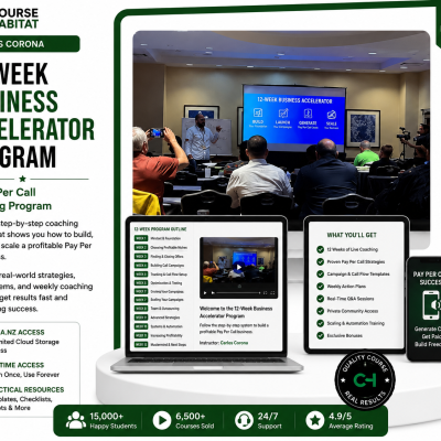 Carlos Corona – 12-Week Business Accelerator Program – #1 Pay Per Call Coaching Program