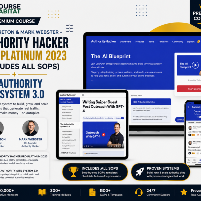 Gael Breton & Mark Webster – Authority Hacker Pro Platinum 2023 (Includes ALL SOPS) + The Authority Site System 3.0