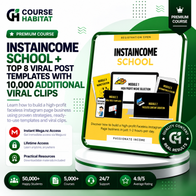 InstaIncome School + Top 8 Viral Post Templates wth 10,000 Additional Viral Clips