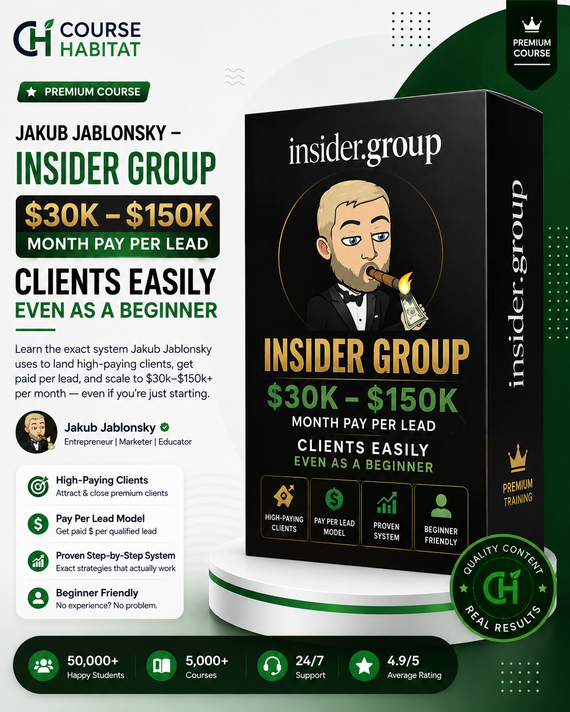 Jakub Jablonsky – Insider Group $30k – $150k Month Pay Per Lead Clients Easily Even As A Beginner