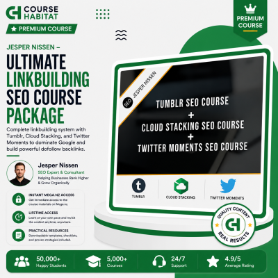 Jesper Nissen – Ultimate Linkbuilding SEO Course package (Tumblr + Cloud Stacking + Twitter Moments)