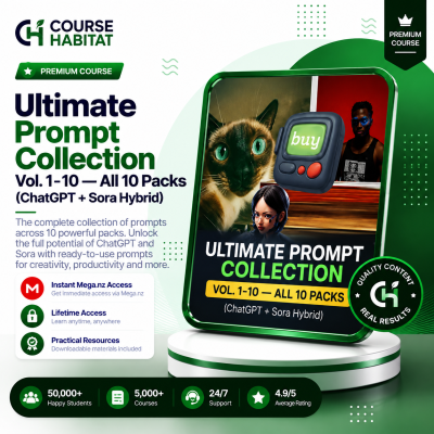 Ultimate Prompt Collection Vol. 1-10 — All 10 Packs (ChatGPT + Sora Hybrid)