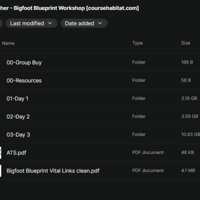 Perry Belcher – Bigfoot Blueprint