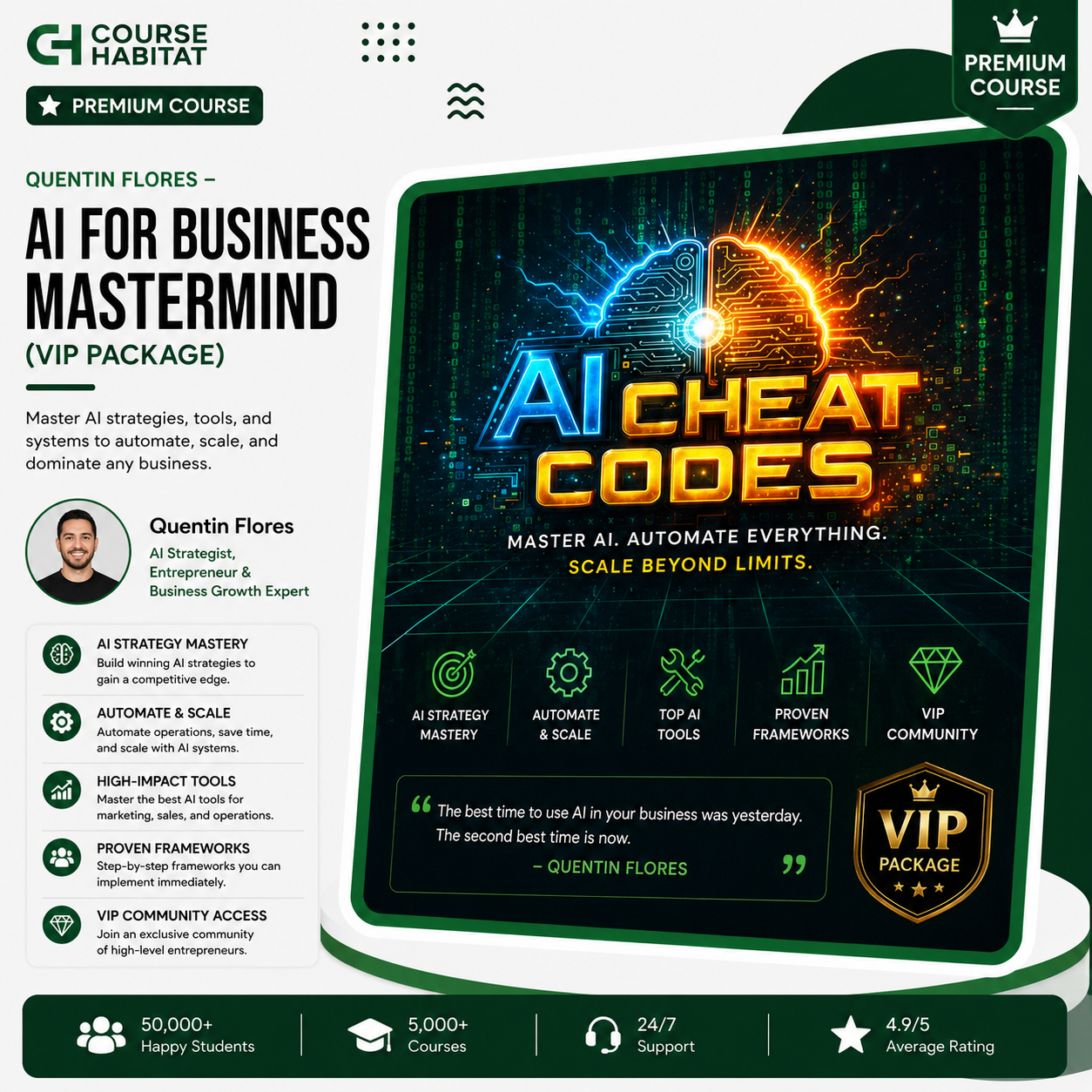 Quentin Flores – AI For Business Mastermind (VIP Package)