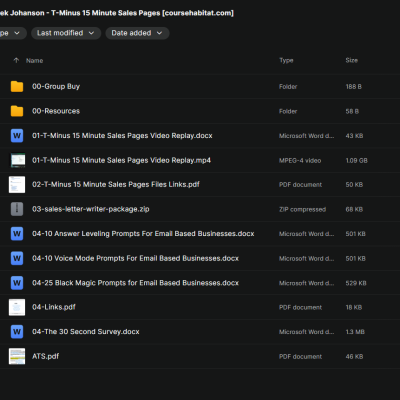 Derek Johanson – T-Minus 15 Minute Sales Pages